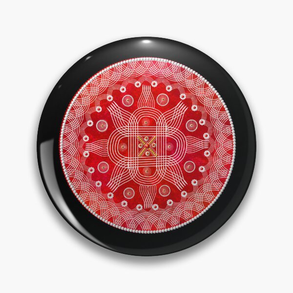 Item preview, kolam/muggu/Rangoli Red Background designed and sold by ShreecreatE.