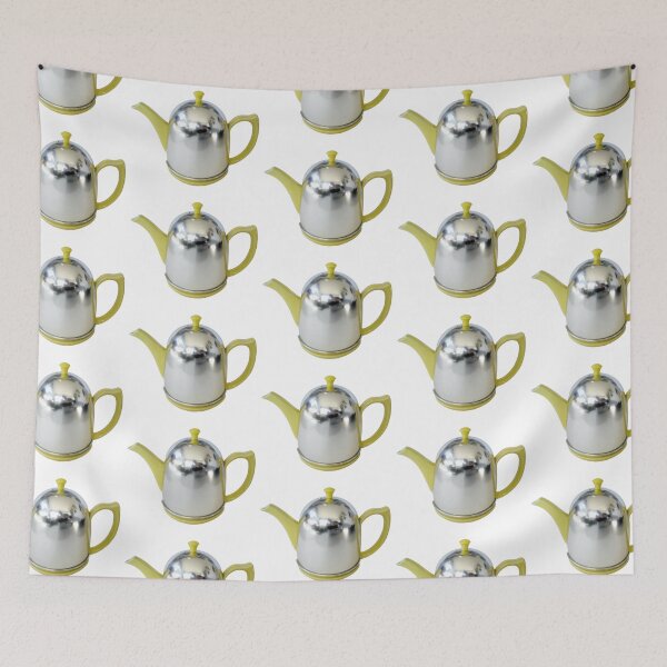 Item preview, Vintage Yellow and Chrome Tea Pot designed and sold by dcartist333.
