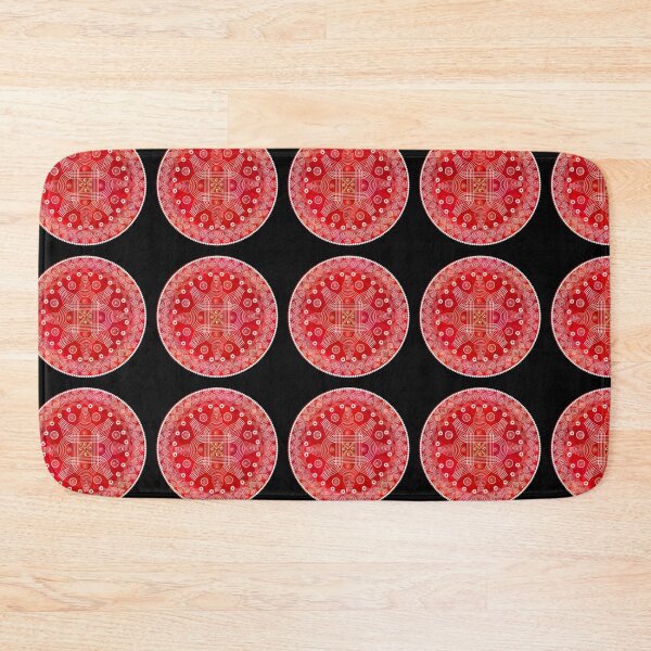 Item preview, kolam/muggu/Rangoli Red Background designed and sold by ShreecreatE.