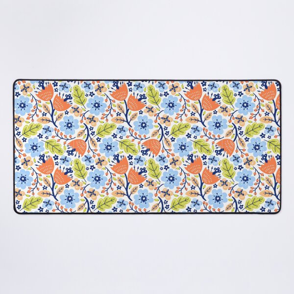 Item preview, Blue and Orange Floral: Mixed Print Magic designed and sold by Rebecca Turk.
