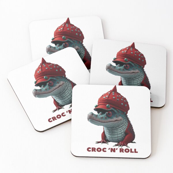 Item preview, Funny Crocodile with Red Cap Art designed and sold by NikksCustomArt.