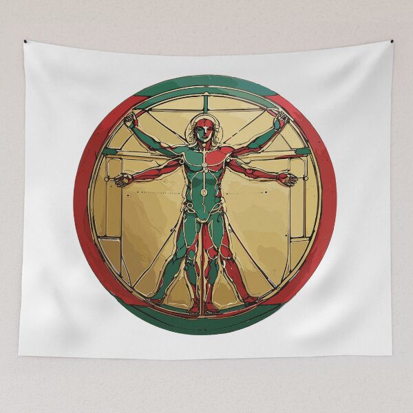 Item preview, Vitruvian Man in Reggae Colors  designed and sold by reggaeartgifts.
