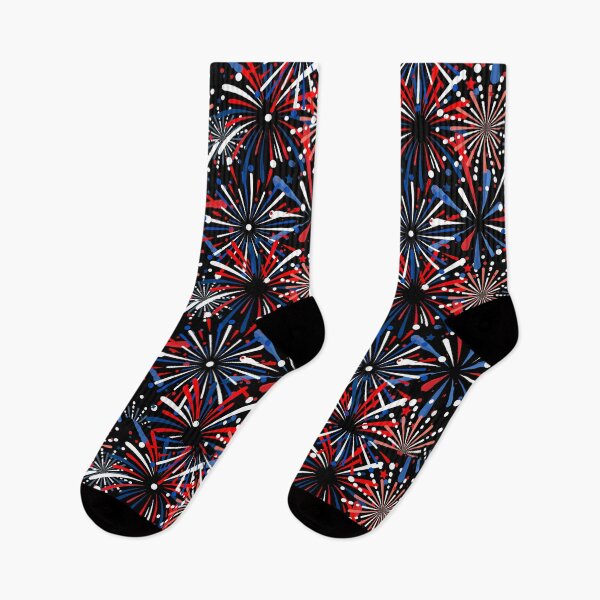 Item preview, Fireworks in Red White and Blue Print designed and sold by kirkytracy.