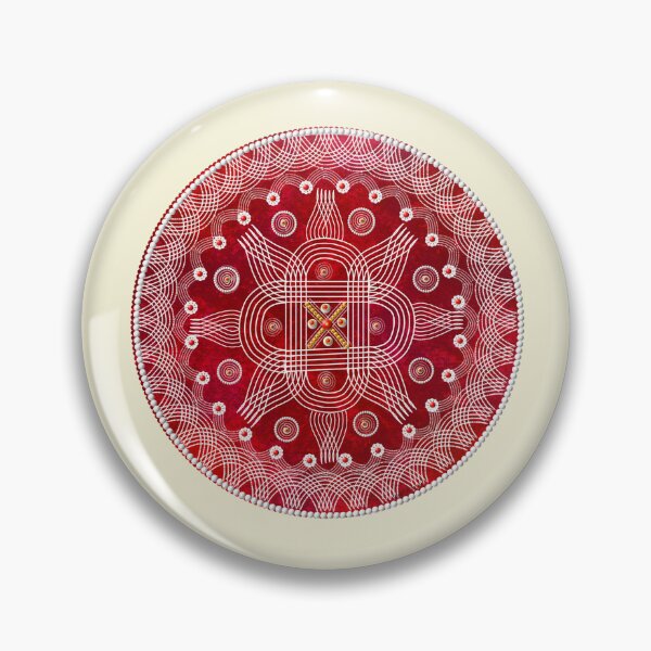 Item preview, Kolam/muggu/Rangoli Red Background designed and sold by ShreecreatE.