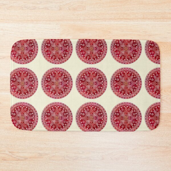 Item preview, Kolam/muggu/Rangoli Red Background designed and sold by ShreecreatE.