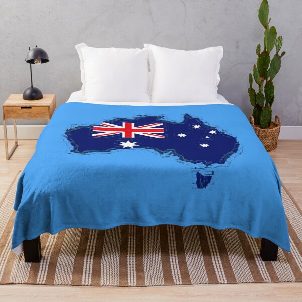 Item preview, The Australian Map and Flag  designed and sold by NaturePrints.