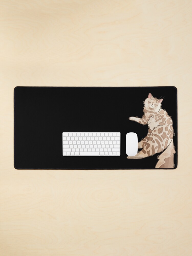 Thumbnail 1 of 5, Mouse Pad, Cashmere Cat - Bengal Longhair Cat - Cat lovers gifts designed and sold by FelineEmporium.