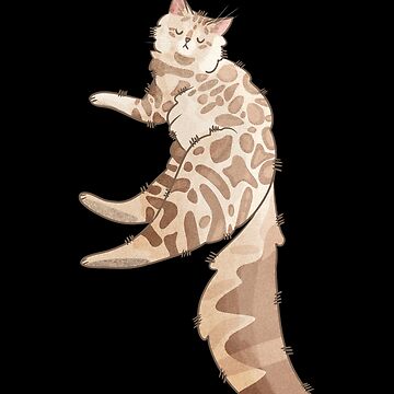 Artwork thumbnail, Cashmere Cat - Bengal Longhair Cat - Cat lovers gifts by FelineEmporium