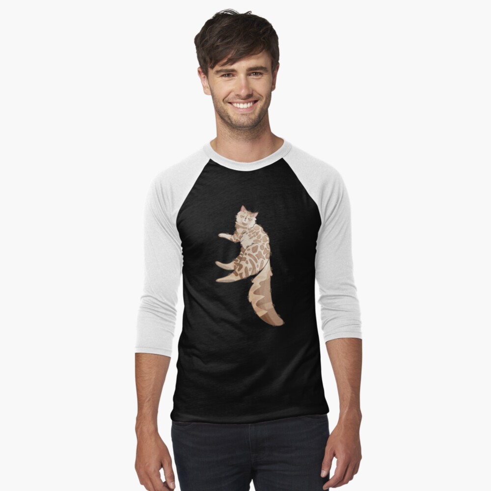 Item preview, Baseball ¾ Sleeve T-Shirt designed and sold by FelineEmporium.