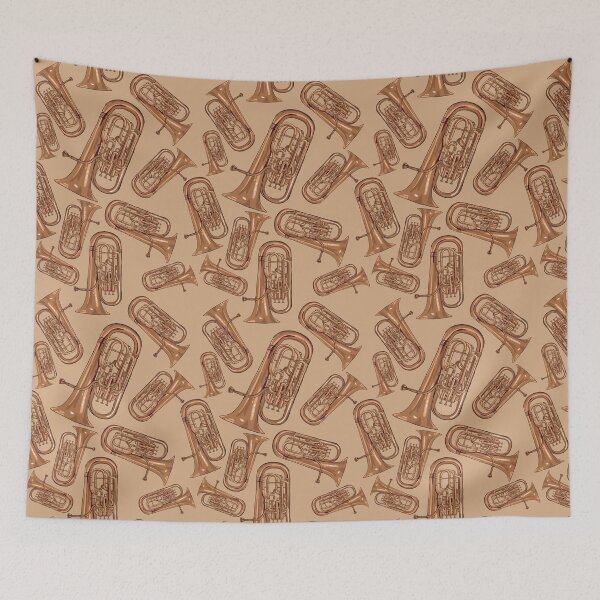 Item preview, Euphonium Musical Instrument Pattern Natural designed and sold by jasmijndeklerk.
