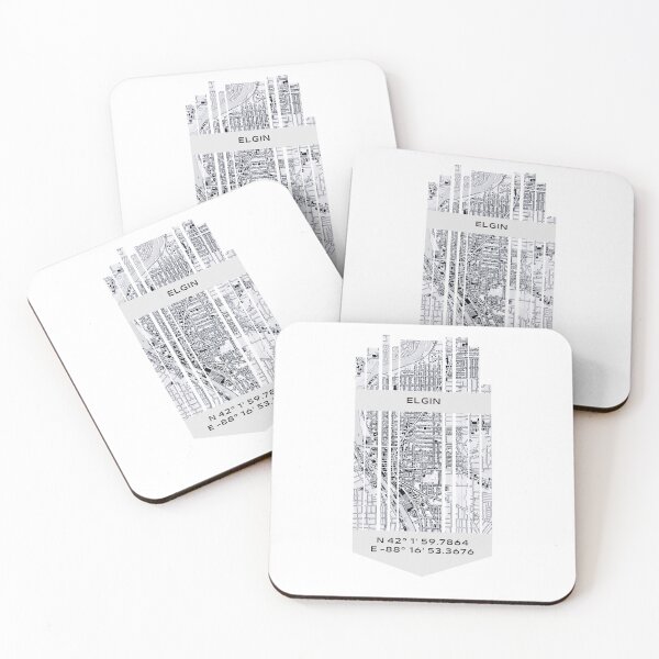 Item preview, AMERICA Elgin, IL - Latitude/Longitude designed and sold by ALLesROUNDER.