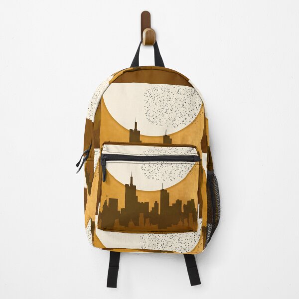 Item preview, Golden Sunrise And Flying Birds Murmuration Over A City Skyline designed and sold by art-by-el-sid.
