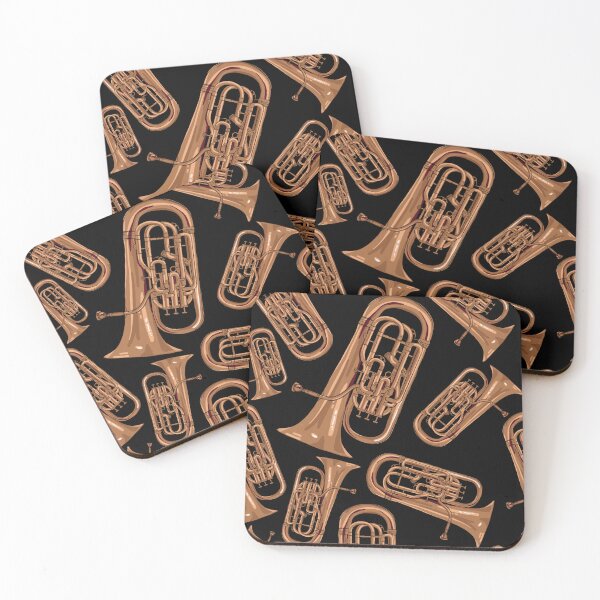 Item preview, Euphonium Musical Instrument Pattern Black designed and sold by jasmijndeklerk.
