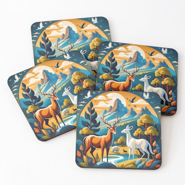 Item preview, Deers in beautiful nature  designed and sold by CraftyUniverse.