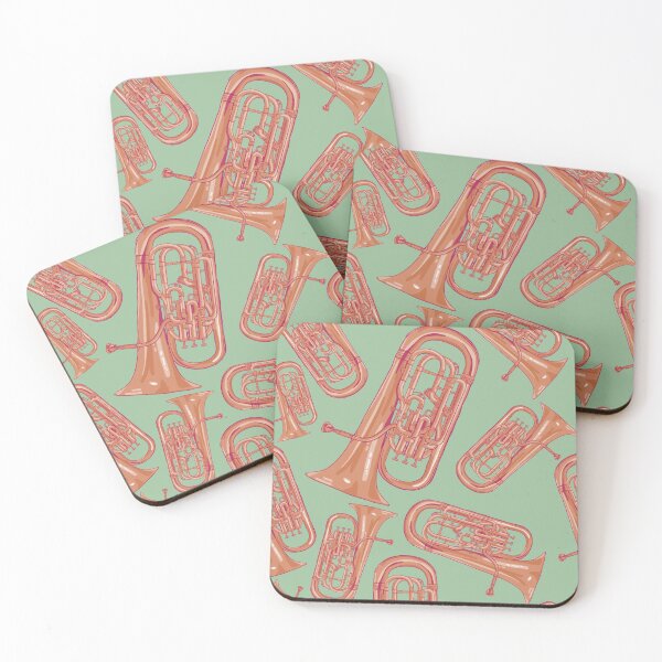 Item preview, Euphonium Musical Instrument Pattern Green designed and sold by jasmijndeklerk.