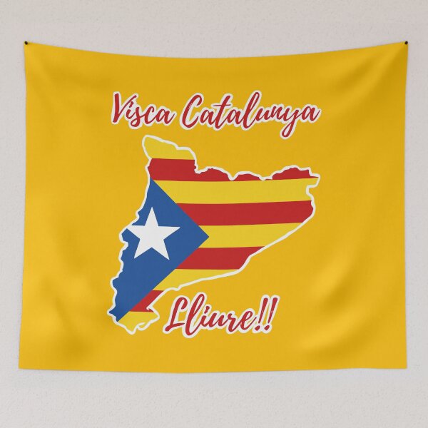 Item preview, Visca Catalunya lliure - Catalonia's map and independence flag designed and sold by ColourfulTimes.