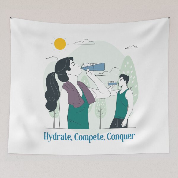 Item preview, Hydrate, Compete, Conquer designed and sold by khalifadahmane.