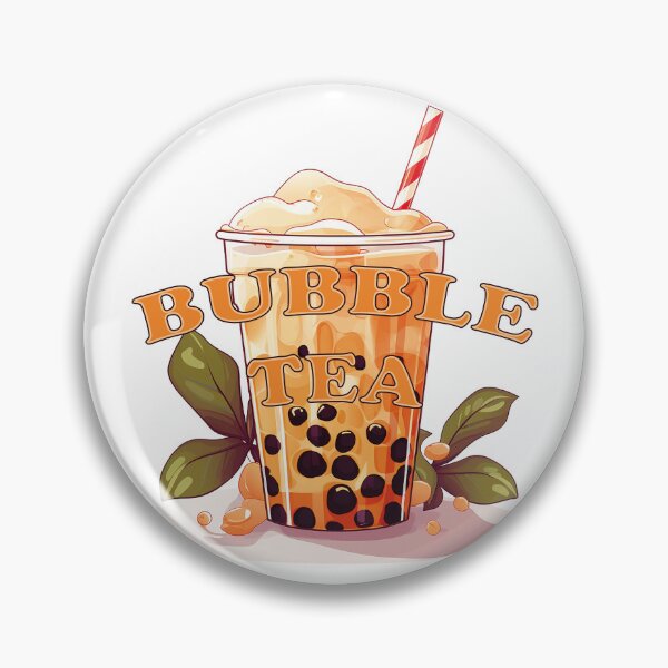 Item preview, BUBBLE TEA  - boba tea - flowers, green leaf and boba designed and sold by Dahlann.