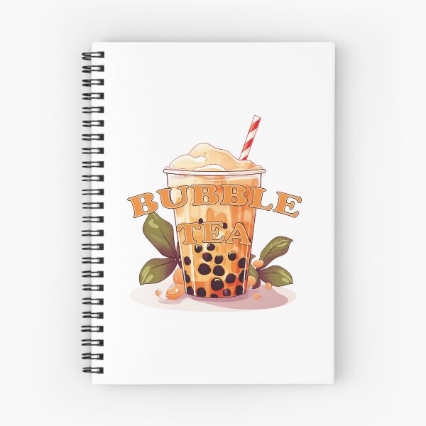 Item preview, BUBBLE TEA  - boba tea - flowers, green leaf and boba designed and sold by Dahlann.