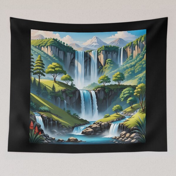 Item preview, Great waterfalls in heart of nature  designed and sold by CraftyUniverse.