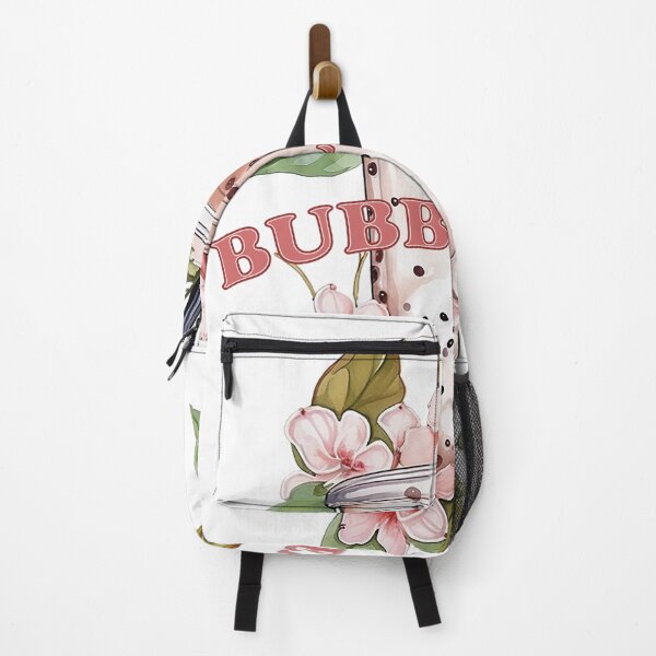 Item preview, BUBBLE TEA - boba tea - flowers, green leaf and boba designed and sold by Dahlann.
