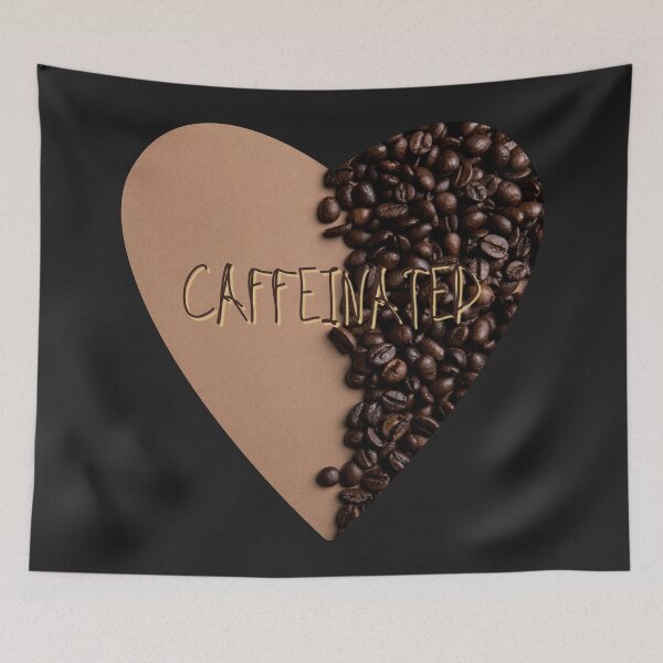 Item preview, Caffeinated - Love Coffee! Beans Heart designed and sold by Lindaco.