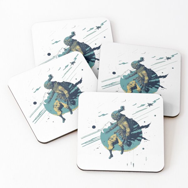 Item preview, A futuristic samurai traveler floating in the sky, New Modern Japanese Ukiyo-e Style Art designed and sold by Ow Sam.