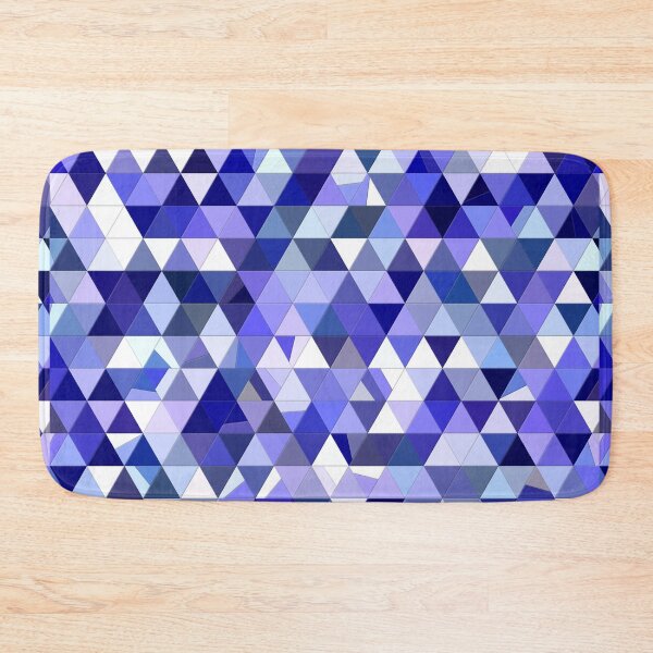 Item preview, Blue and White Abstract Imperfect Triangles Mosaic designed and sold by KaSaPo.