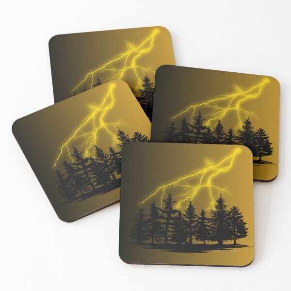 Item preview, Trees with Lightning designed and sold by sr-arts69.