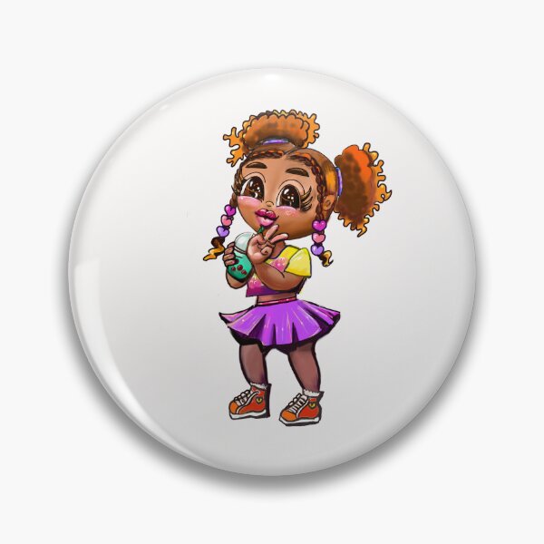 Item preview, Boba and Peace, African American, Black cartoon, anime, game character girl designed and sold by Artonmytee.