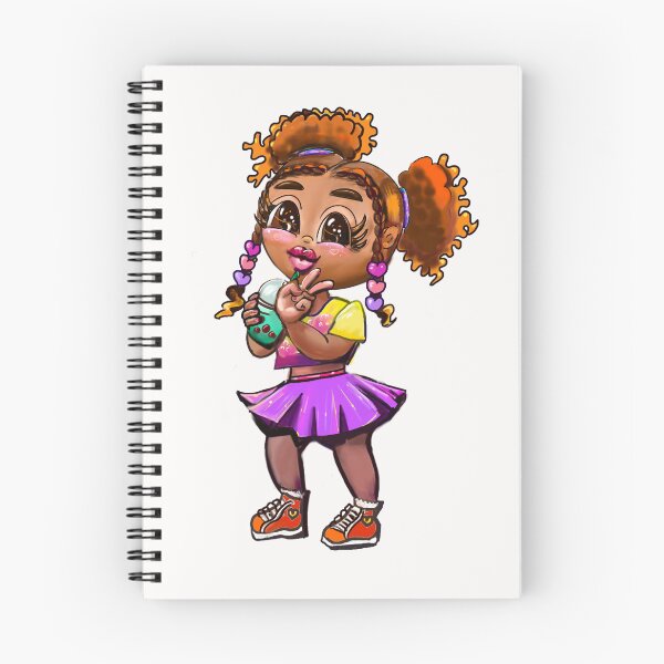 Item preview, Boba and Peace, African American, Black cartoon, anime, game character girl designed and sold by Artonmytee.