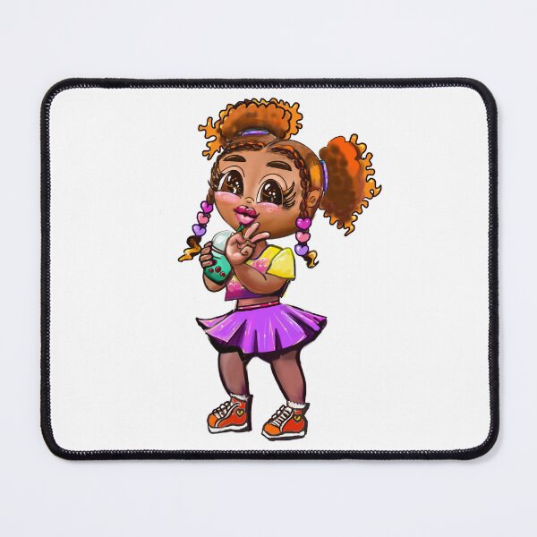 Item preview, Boba and Peace, African American, Black cartoon, anime, game character girl designed and sold by Artonmytee.