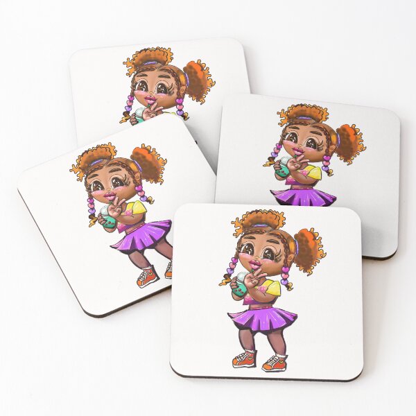 Item preview, Boba and Peace, African American, Black cartoon, anime, game character girl designed and sold by Artonmytee.