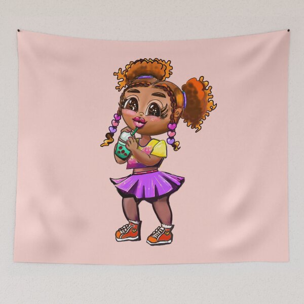 Item preview, Boba girls African American, Black cartoon, anime, game character black girl designed and sold by Artonmytee.