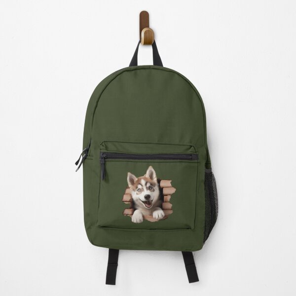 Item preview, Siberian Husky Dog breed Popping Out of The Wall #11 designed and sold by DogDigiArt.