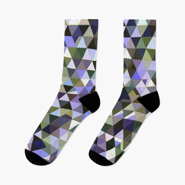 Item preview, Brown, Blue, Black and White Abstract Imperfect Triangles Mosaic designed and sold by KaSaPo.