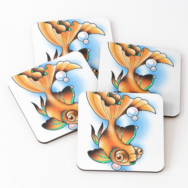 Item preview, Telescope goldfish tattoo designed and sold by GirlVicious.