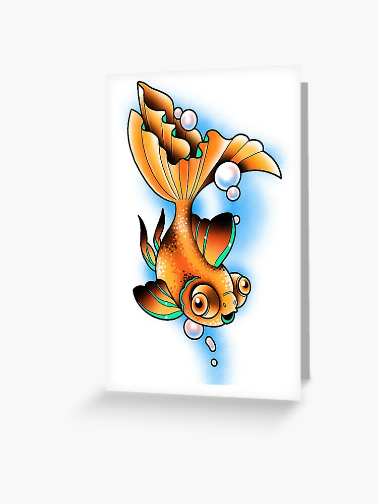 Artistic Goldfish: a Mesmerizing Tattoo-inspired Svg Fish Image Stock  Illustration - Illustration of clean, design: 293440644