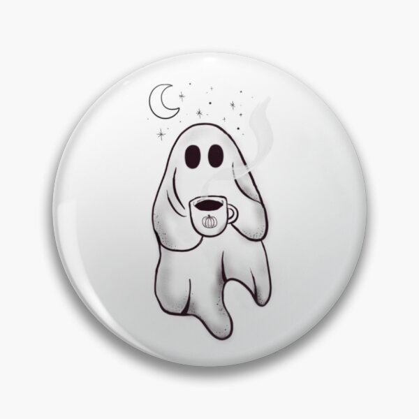 Item preview, ghost sipping pumpkin spice latte designed and sold by hannahrcain.