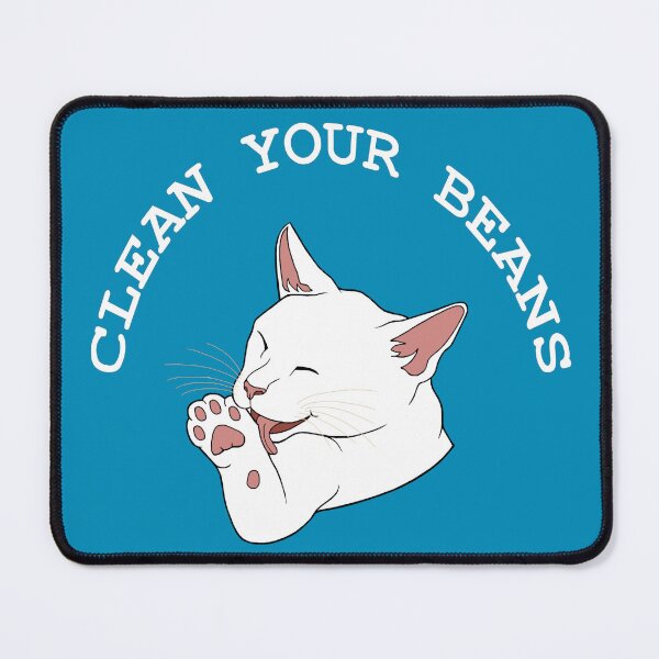Item preview, Clean Your Beans Funny White Cat designed and sold by Deborah Camp.