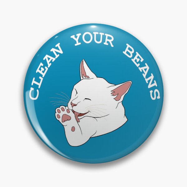 Item preview, Clean Your Beans Funny White Cat designed and sold by Deborah Camp.