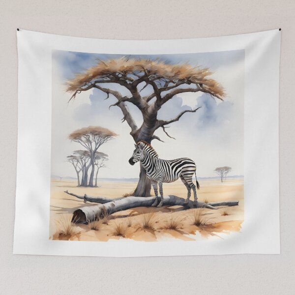 Item preview, Zebra on savanna designed and sold by CraftyUniverse.