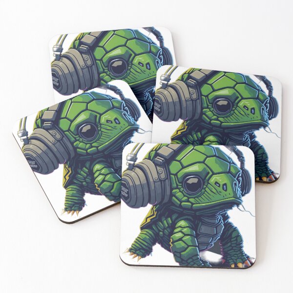 Item preview, Colorful Turtle Wearing Headphone designed and sold by ArtsyWishesShop.