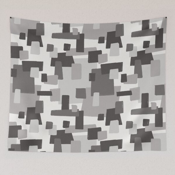 Item preview, Block pattern in gray tones designed and sold by AnaTZ.