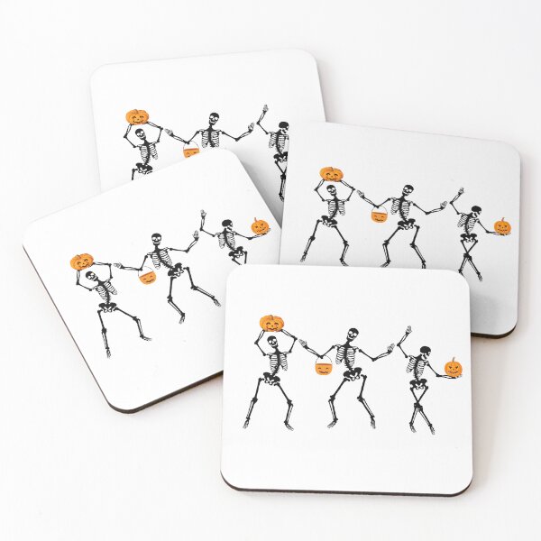 Item preview, Dancing Skeletons with Pumpkins designed and sold by OscarAndOphelia.