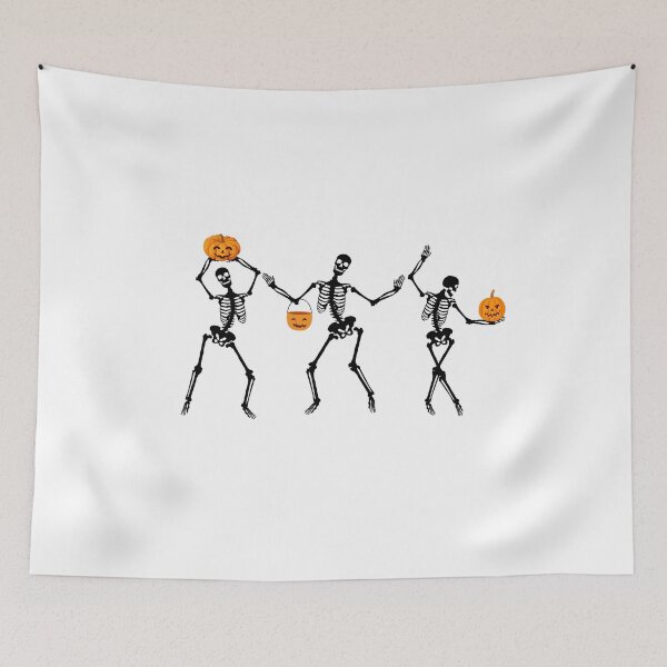 Item preview, Dancing Skeletons with Pumpkins designed and sold by OscarAndOphelia.