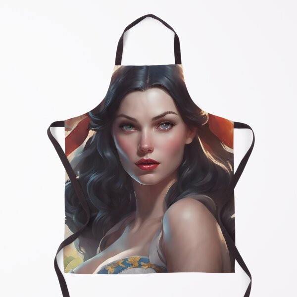 Item preview, Beautiful Dark-Haired Fairy Tale Princess in White with Red Ribbon designed and sold by Eliteijr.