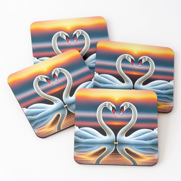 Item preview, Cisnes mudos, cisnes agraciados formando un corazón designed and sold by The Digital Compass.