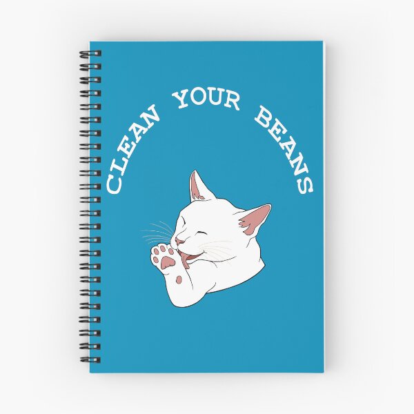 Item preview, Clean Your Beans Funny White Cat designed and sold by Deborah Camp.