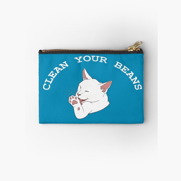 Item preview, Clean Your Beans Funny White Cat designed and sold by Deborah Camp.